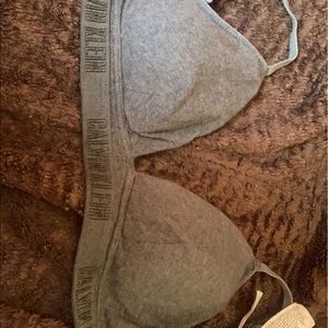 Gray calvin klein bra